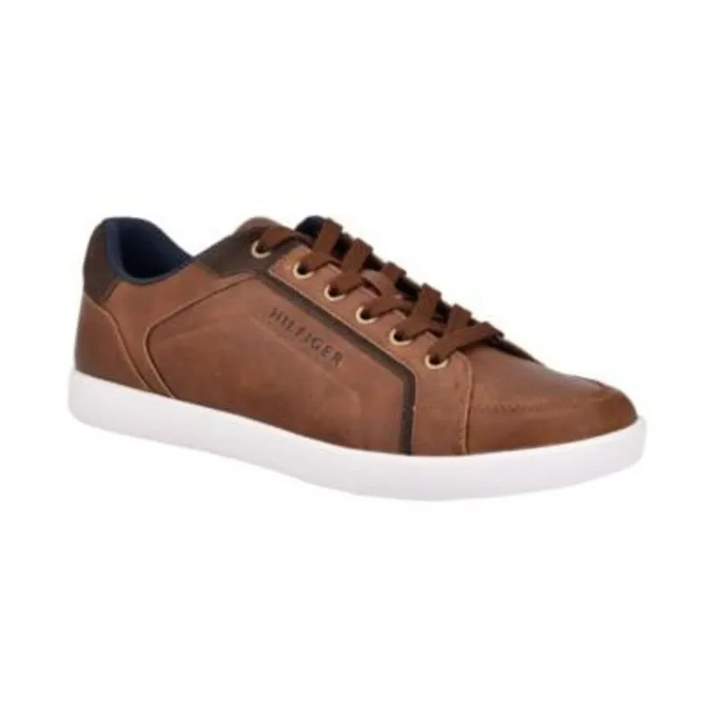 TOMMY HILFIGER Mens Brown Perforated Thumper Round Toe Platform Sneakers Shoes 7